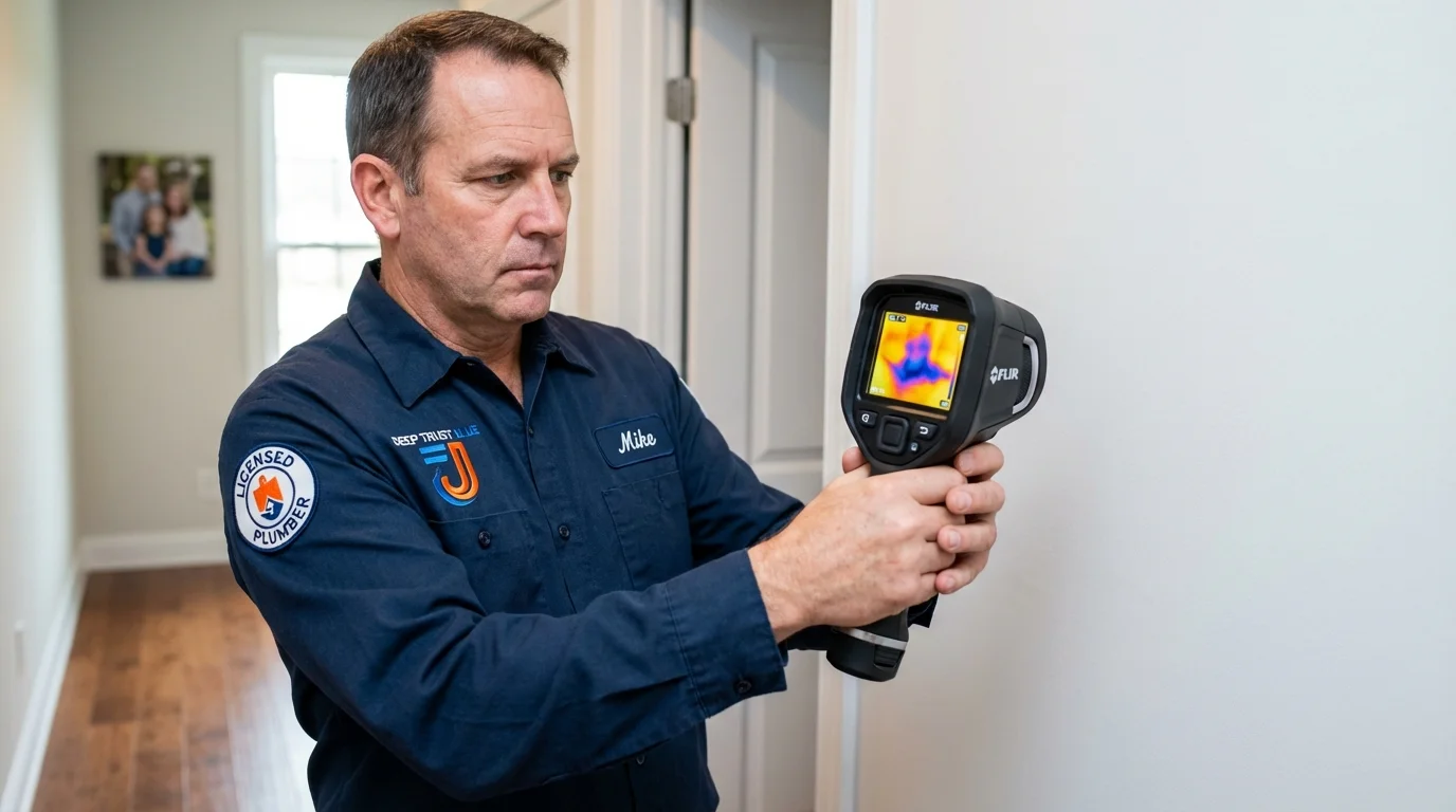 Thermal imaging leak detection by Johns Plumbing LLC in Marlette